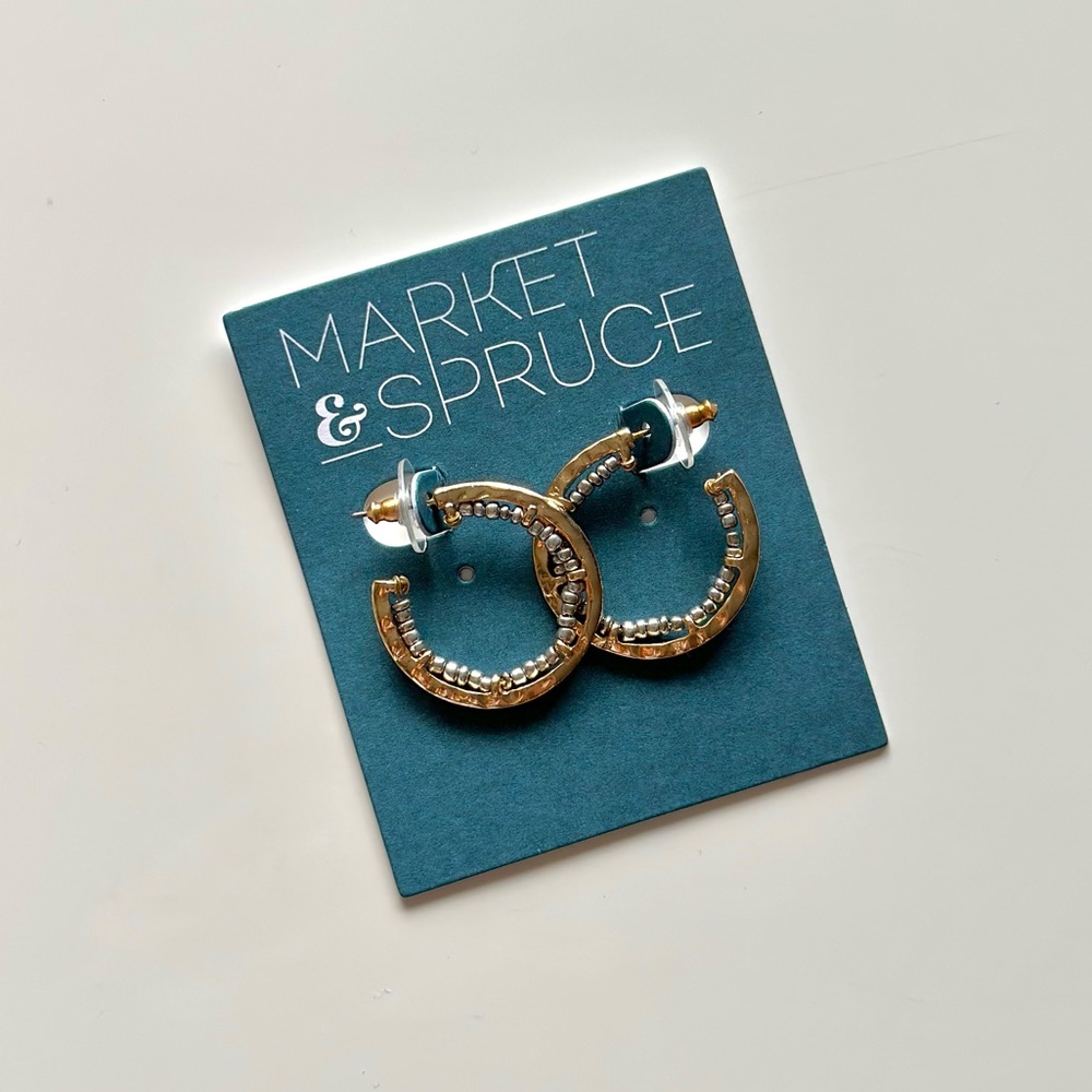 Market & Spruce - Beaded Hoop Earrings